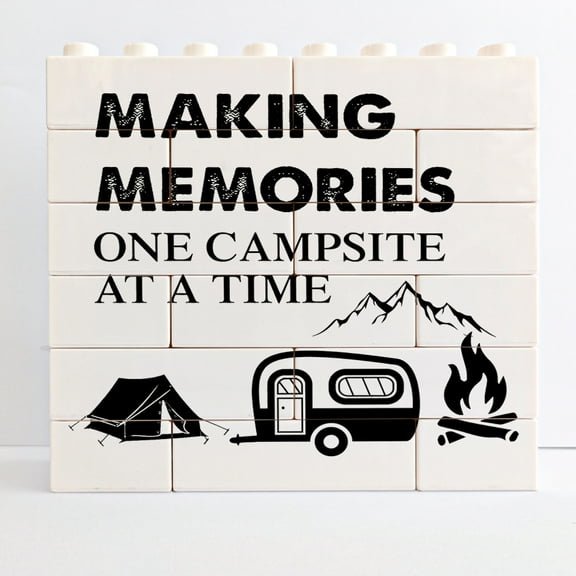 Desk Sign 4.7x5 Inch Making Memories One Campsite Camping Decor Desk Sign With Sayings Desk Decor Rv Camper Travel Trailer Desk Sign Plaque Desk Sign Plaque Rustic Decor Gift For Women Men