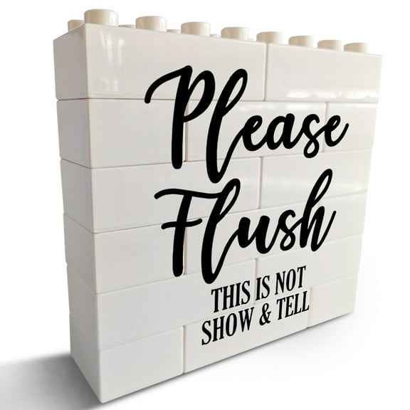 Desk Sign 4.7x5 Inch Novelty Bathroom Decor Farmhouse Home Office Decor Bathroom Signs Half Bathroom Decorative Plaque Sign Restroom Accessories Toilet Sign Guest Bathroom Decor Plaque For Desk Shelf