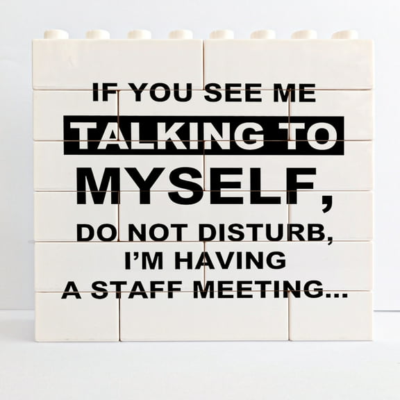 Desk Sign 4.7x5 Inch If You See Me Talking To Myself Decor Desk Sign With Saying Desk Decor Humor Office Desk Decorative Sign Rustic Art Home Office Decor Gift For Women Men