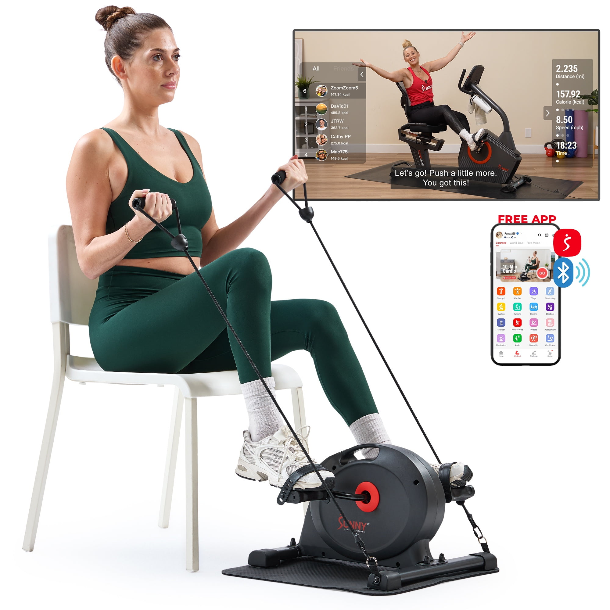 Under Desk Smart Mini Pedal Exerciser, Low Profile Exercise