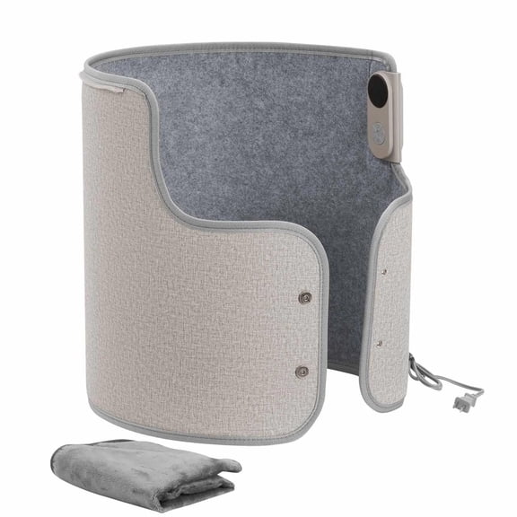 Under Desk Space Heater, Rollable Foot Warmer Portable for Home&Office, Quiet for Legs, Ankles, Touch & Remote Control Personal Electric Round Surround Warming Pad, Over-Heat Protection