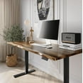 thumbnail image 1 of Desk - Standing Desk, Walnut Desk, Exotic Hardwood, Sit-Stand-Up Desk, Live Edge Desk, Adjustable Standing Desk, Solid Wood Desk., 1 of 9