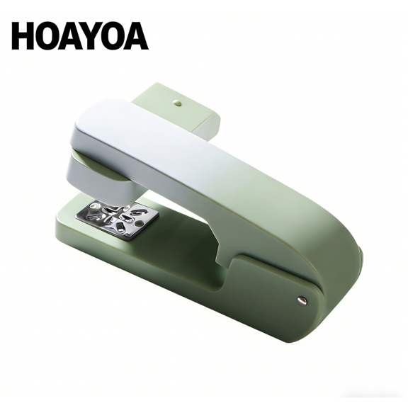 Desk Stapler Tool, 360 Degree Swivel Binding Stapler, Flexible Angle Book Fastening Device, Comfortable Ergonomic Grip Design, Smooth 20 Sheet Stapling Function, Reliable Office Supply (Green)
