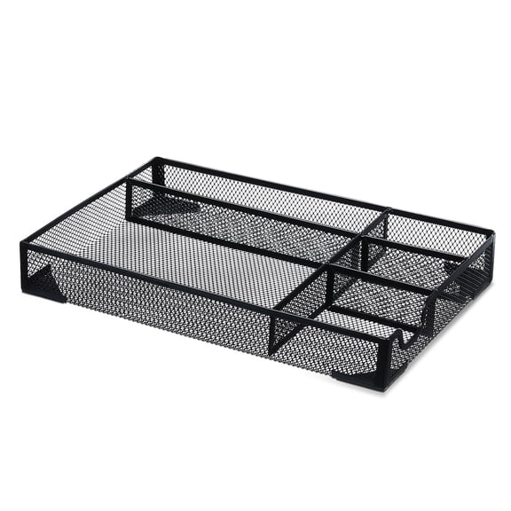 Desk Stationery Metal Mesh Desktop Storage Box 5 Grid Desk Storage Desk Drawer
