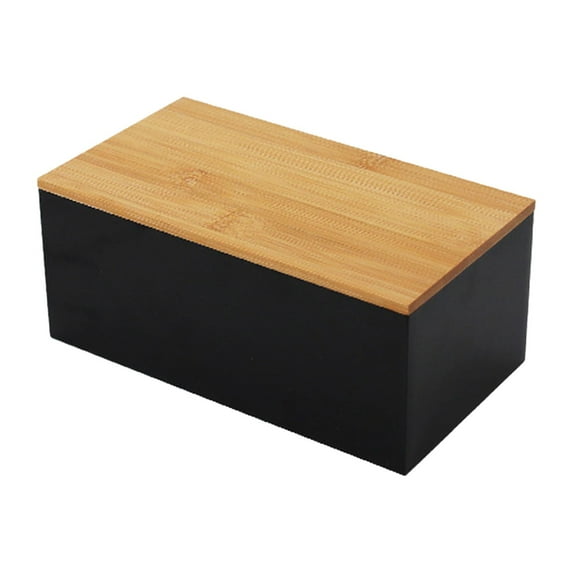 Desk Storage Box Cosmetic Storage Box Multipurpose Sturdy Portable Bathroom Organizer Case Makeup Organizer Box for Bathroom Drawer Cabinet Black flat cover