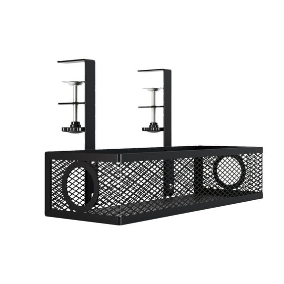 Under Desk Storage Organizer Shelf with Self-Adhesive Installation, Thickened Metal Wire for Office, Home, Workshop & Workspace Organization, Easy to Install and Maintain