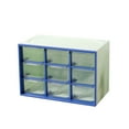 thumbnail image 1 of Desk Storage Organizer with 9 Mini Drawers, Clear Desktop Craft Drawer Cabinet, Stackable Storage Box Caddy for Makeup Jewelry Office Craft Supplies, 1 of 5
