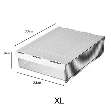 Desk Table Self Storage Boxs Under Desk Drawer Stick Stand Hidden Stationery Pens Office Home Organizer Accessories Supplies Black XL
