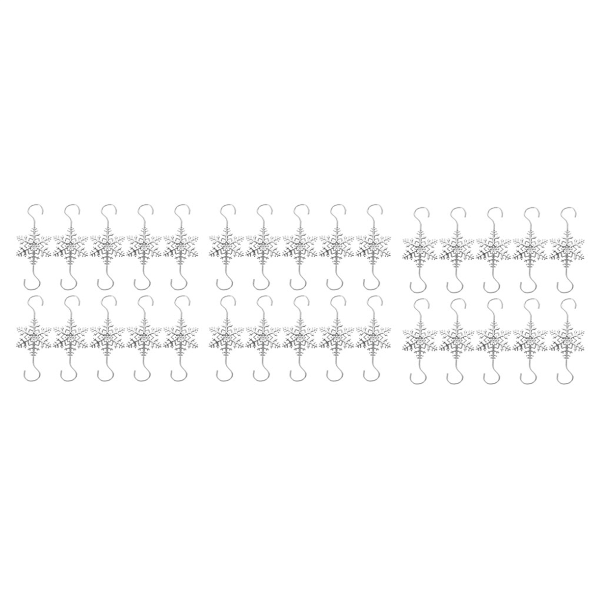 Desk Top Decor 30Pcs Snowflake Tree Ornament Hooks Decorating Hangers