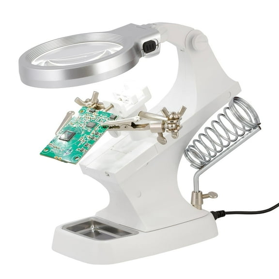 Desk-Top Multifunctional Circuit Board Holder & Welding Magnifier Inspection