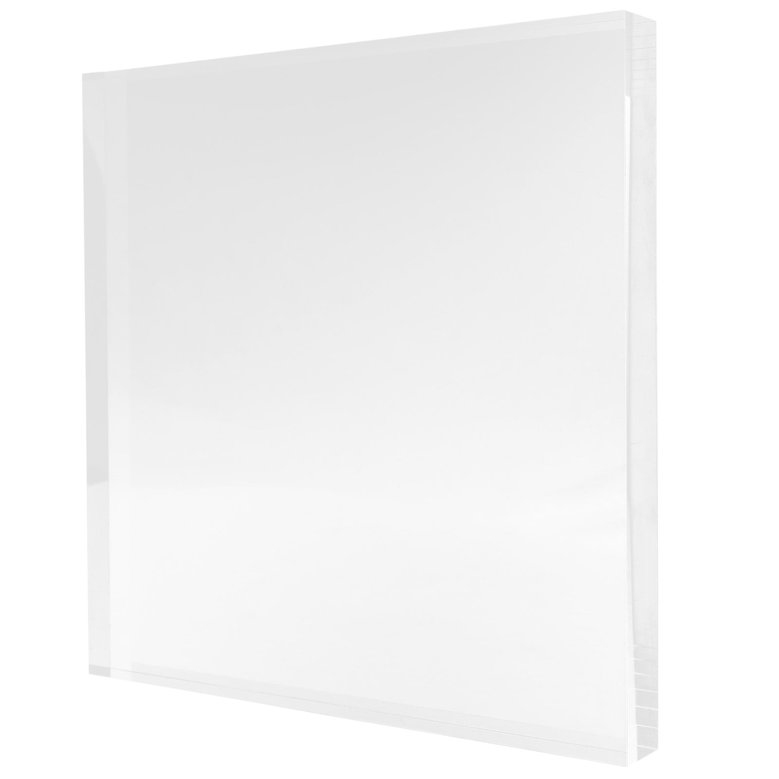 Qnmwood Acrylic Square Display Block for Jewelry and Crafts 8cm