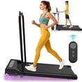 thumbnail image 1 of Under Desk Treadmill with Incline,Walking Pad,2 in 1 Portable Treadmill with Handle Remote Control LED Display,Walking Jogging Machine for Home Office Use,Black, 1 of 9