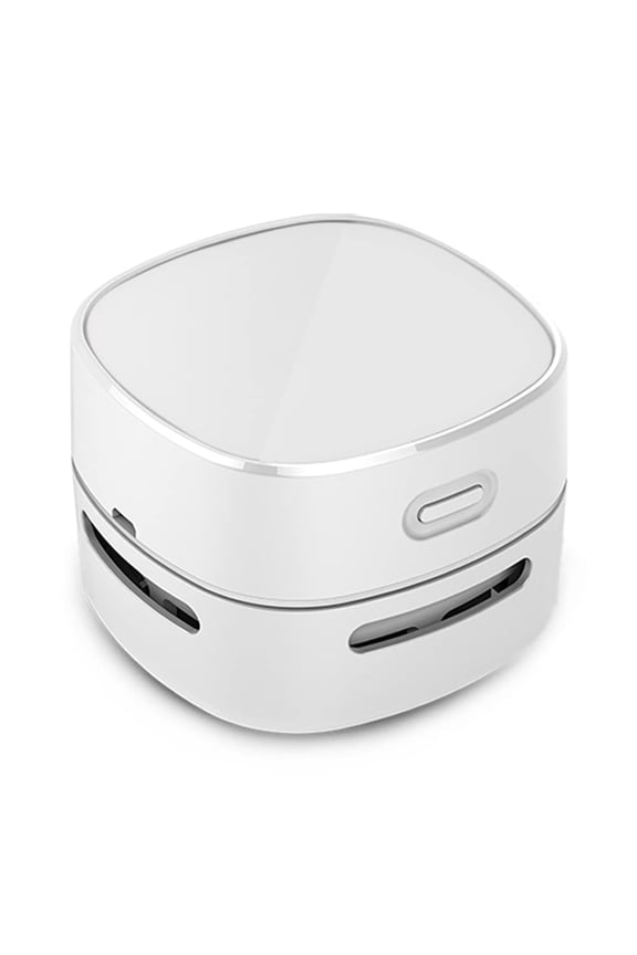 Desk Vacuum Cleaner Mini,Counter Vacuum,Tabletop Vacuum Cleaner Rechager, Saving Design (White Charging7.9*7.9*6cm)