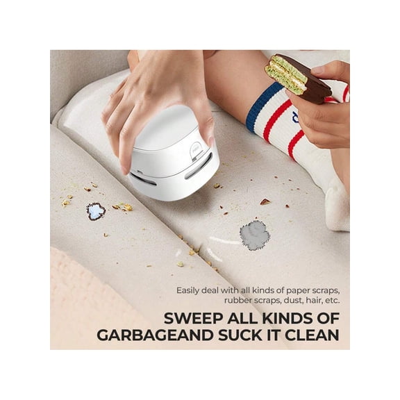 Desk Vacuum Cleaner Mini Counter Vacuum Tabletop Vacuum Cleaner USB Recharge Cordless Portable Design