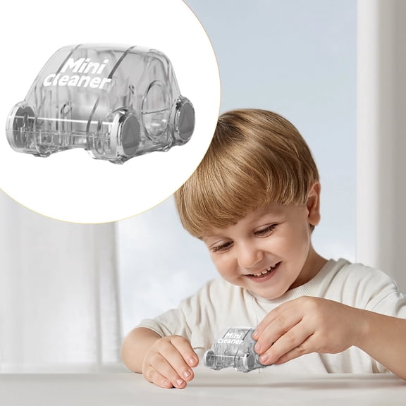 Desk Vacuum Cleaner, Mini Desk Vacuum, Portable Car Shaped Dust Cleaner, USB Charging Cleaning Tool, 1Pcs Mini Desktop Cleaning Car Tool, Clear 1.8x2.36x1.53 Inch