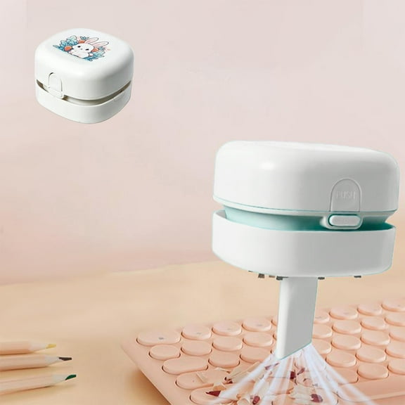 Desk Vacuum Cleaner - USB Rechargeable Mini Handheld Sweeper for Keyboard & Crumbs, High Suction & Portable, 2.4 x 2.4 x 1.6in()