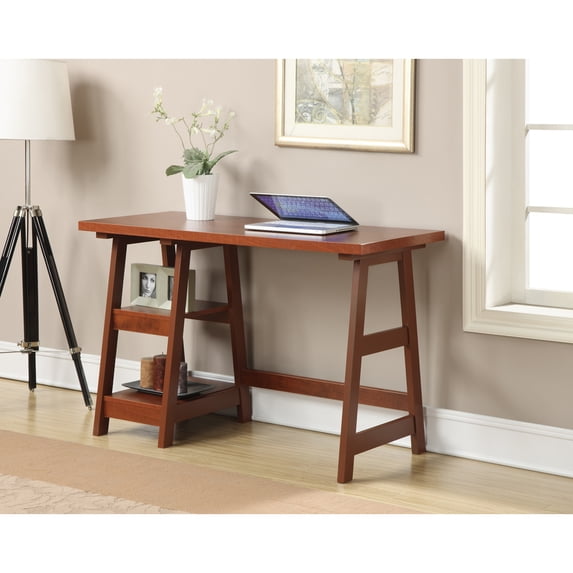 Home Computer Table Desk Desk With Shelves, Home Office Writing Table, Computer Study ...