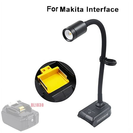 Desk Work Hose Lamp For Makita For Bosch For Dewalt For Milwaukee For Black Decker For Craftsman 18V Lithium Battery LED Light