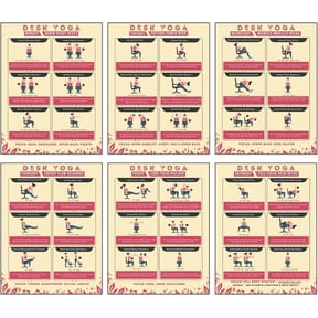 Desk Yoga 7-Day Seated Stretching Routine Chair Yoga Workout Charts, Office Exercise Program for Neck, Shoulders & Back, Daily Mobility & Stretch Guide for Home or Work