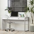 thumbnail image 1 of Desk and 2 Drawer Mobile File Cabinet Set in Pure White, 1 of 6