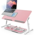 thumbnail image 1 of Desk for Bed with Cooling Fan, Height & Angle Adjustable Laptop Stand for Bed, Lap Desk Tray Table, Lightweight Foldable Portable Computer Table, 1 of 7
