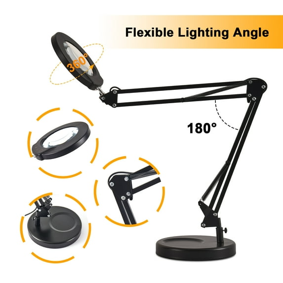 Desk lamp,Clamp-on Table Lamp Table Lamp With Color Modes 5 Dimmable Leds 5 With 5x Arm Leds 5 Color Lamp With 5x Arm Dimmable Leds 5x Arm Dimmable
