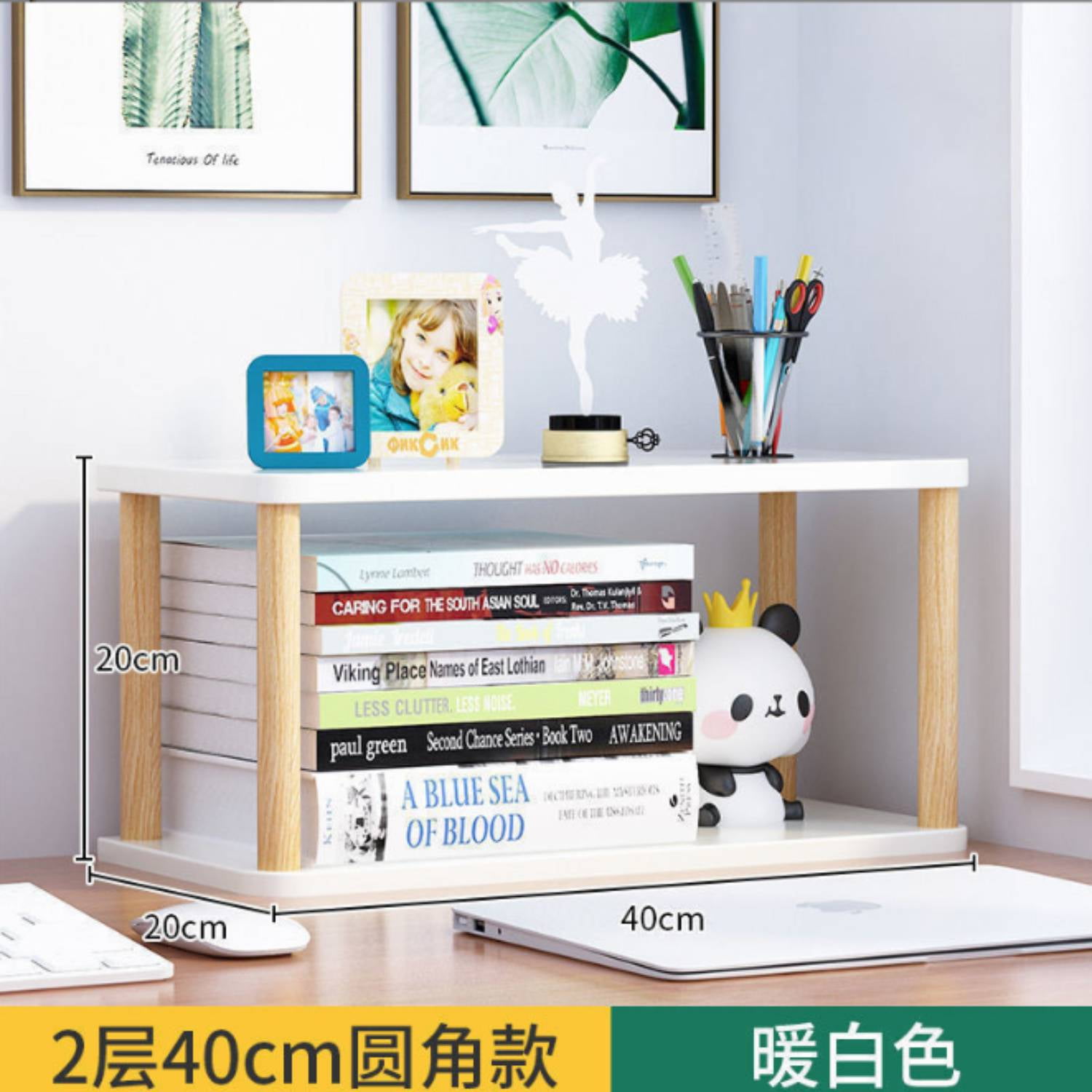 Desk storage shelving