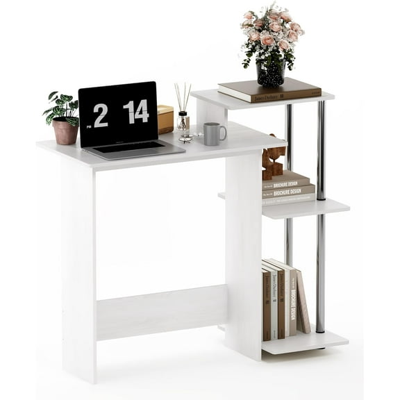 Desk with Printer Shelf, Writing Table Basic Desk for Bedroom Office Home Workstation for Study Writing Working Gaming