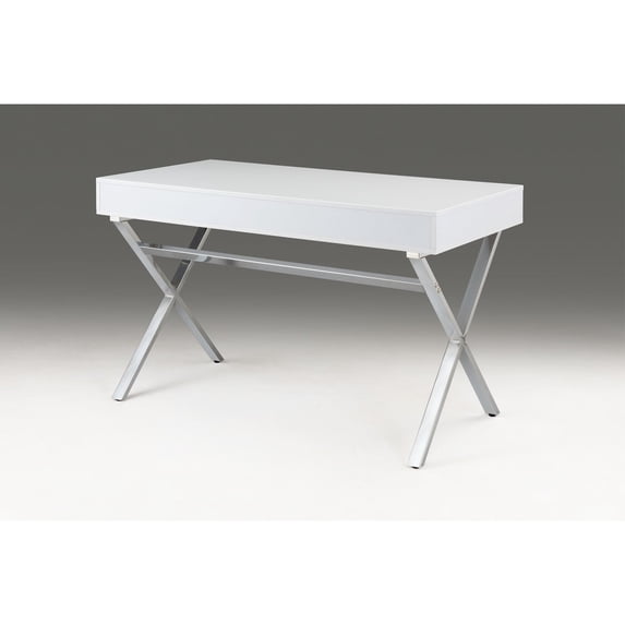 Desk with Two drawers with Medal Base silver