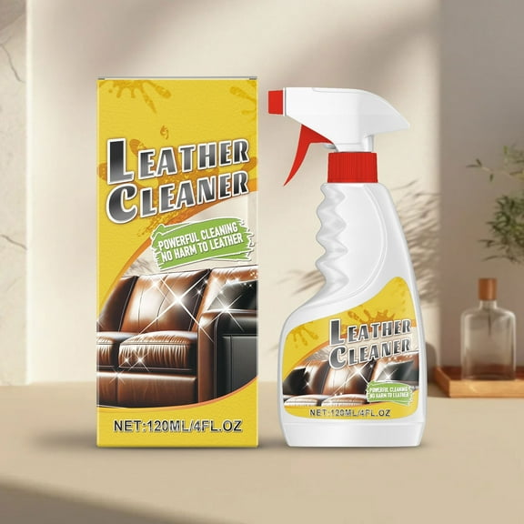 DeskAKBK Leather Cleanser Stains Removes Spray Sofa Leather Liquid Cleanser 120ml
