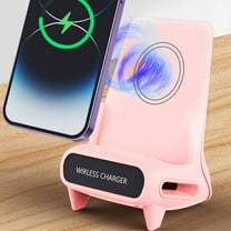 DeskAKBK Portable Mini Chair Wireless Charger Supply For All Phones Wireless Charging Station Phone Stand Bracket With Musical Speaker Function,Mother's Day Gifts for Mom