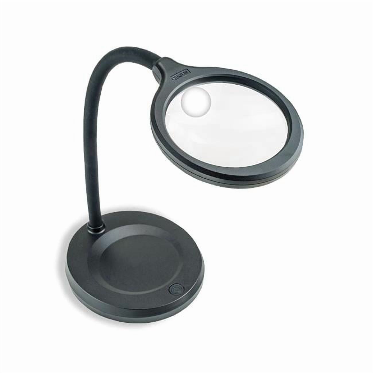DeskBrite300 COB LED Lighted 2X Aspheric Magnifier & Desk Lamp with 5X Spot Lens
