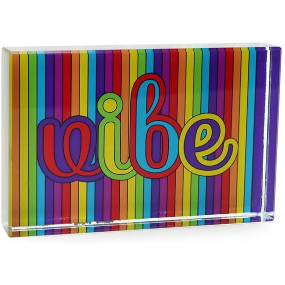 Deskpop Handcut Crystal Paperweight With Felt Bottom Rainbow Vibe
