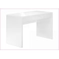 thumbnail image 1 of Desks: 48" Home Office Computer Desk with Storage Drawers, Glossy White Laminate, Modern | White | MDF, 1 of 12
