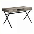 thumbnail image 1 of Desks, 48" Industrial Computer Desk with 2 Drawers & Shelf, Taupe Particle Board Black Metal | Taupe | Particle Board, 1 of 7