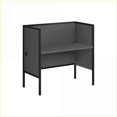 thumbnail image 1 of Desks: 48'' Modern Office Cubicle Desk, Commercial Grade, Grey Laminate, Black Metal Frame | Grey | Particle Board, 1 of 6