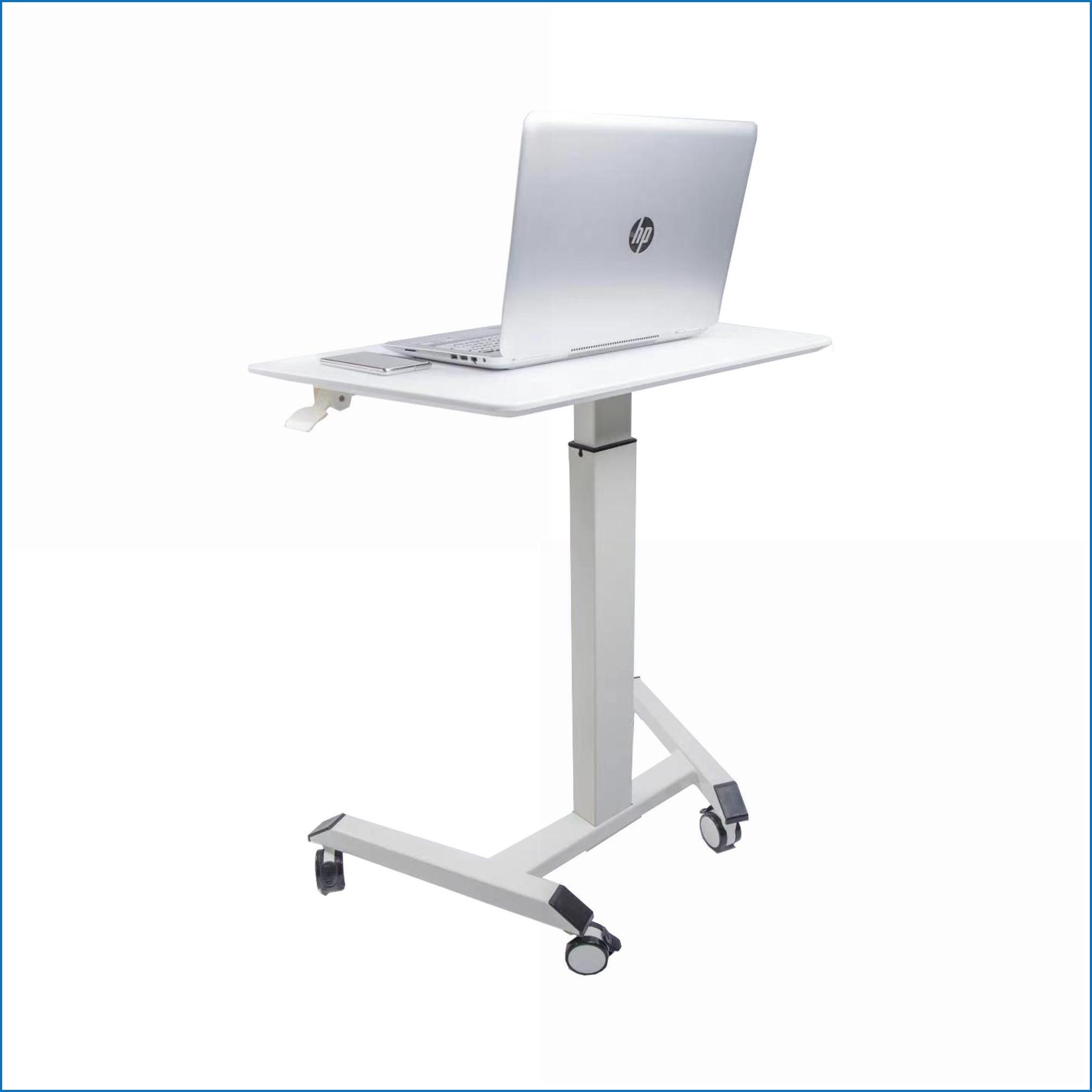 Desks Compact Adjustable Standing Desk for Small Spaces | White | Metal ...