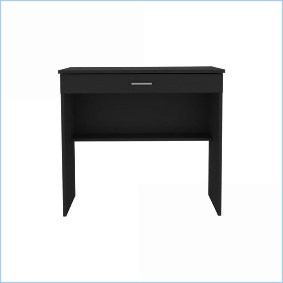 Desks Eden Office Desk with Spacious Drawer, Contemporary Style | Black | Engineered Wood