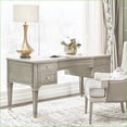 thumbnail image 1 of Desks, Executive 5-Drawer Soft-Close, Solid Rubber Hardwood & MDF, Grey Cashmere Gold Accent | Gray | Wood, 1 of 20