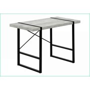 Desks Industrial 49  Home Office Computer Desk, Grey Laminate Top & Black Metal Legs | Grey | Particle Board