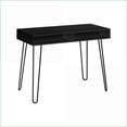 thumbnail image 1 of Desks, Modern 40” Computer Desk with Storage Cubbies, Left/Right Set-up, Black Laminate | Black | Particle Board, 1 of 5