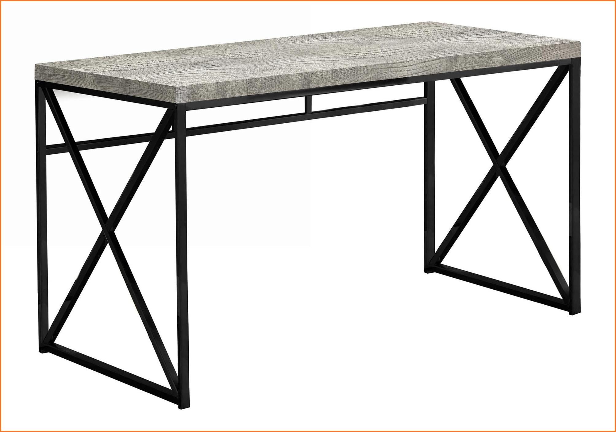 Desks, Modern Contemporary Computer Desk - Grey Laminate Top, Black ...