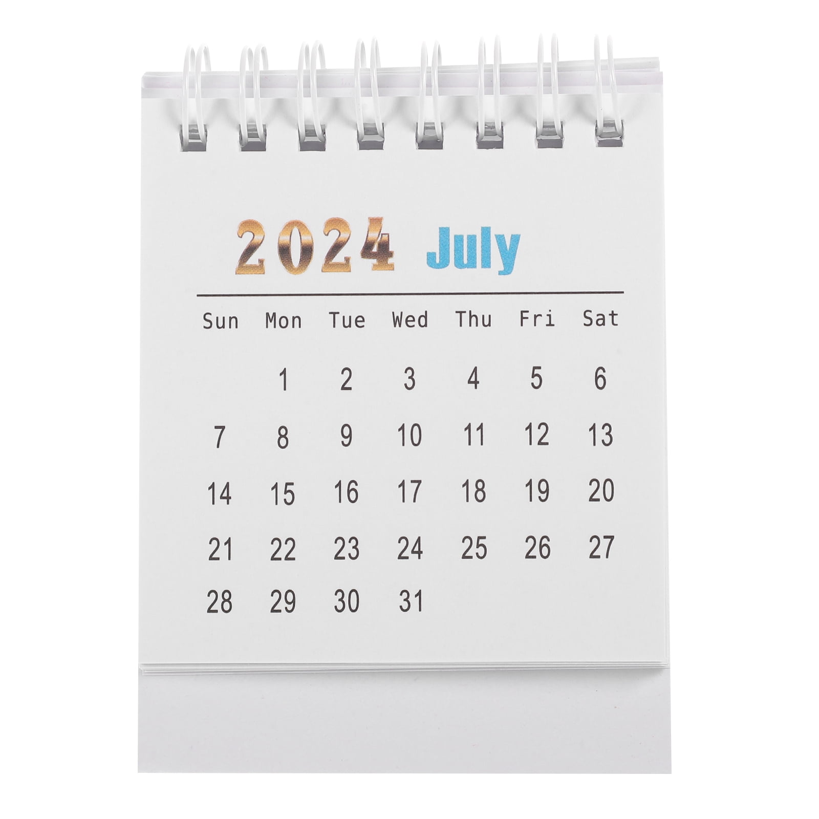 Desks Office Decor 2024 Mini Calendar Ornaments Small Schedules White