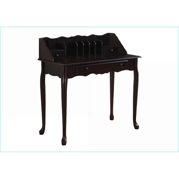 Desks | Traditional 36 Computer Desk with Storage Drawers & Mail Slots, Dark Cherry Brown | Cherry | MDF