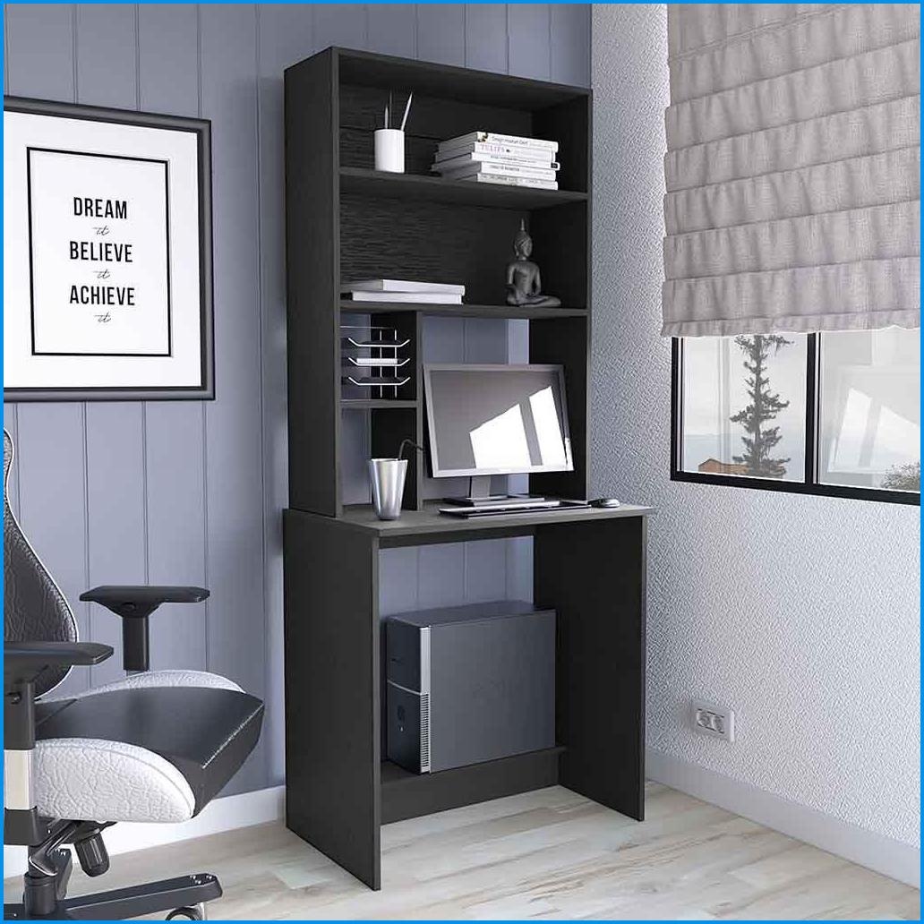 Desks for Home Office, Compact Computer Hutch with 5 Shelves | 29.6 ...