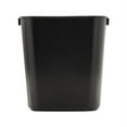 thumbnail image 1 of Deskside Plastic Wastebasket Rectangular, 3.5 gal, Black, 1 of 7