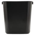 thumbnail image 1 of Deskside Plastic Wastebasket, Rectangular, 7 gal, Black | Bundle of 5 Each, 1 of 1