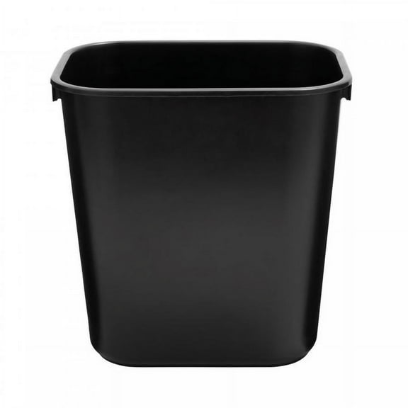 Deskside Trash Can, 13-5/8 Quart, 8.2 X 11.4 X 12.1 Inch, Black, 1 Count