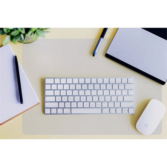 Desktex® Pack of 2 Polycarbonate Rectangular Desk Pads with Anti-Slip Backing - 19" x 24"