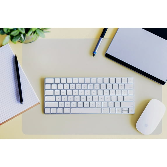 Desktex® Polycarbonate Rectangular Desk Pad with Anti-Slip Backing - 29" x 59"